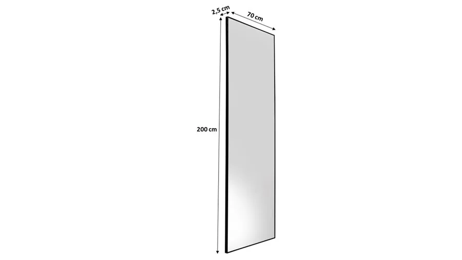 Lustro wiszące BELLA 70x200 - czarny