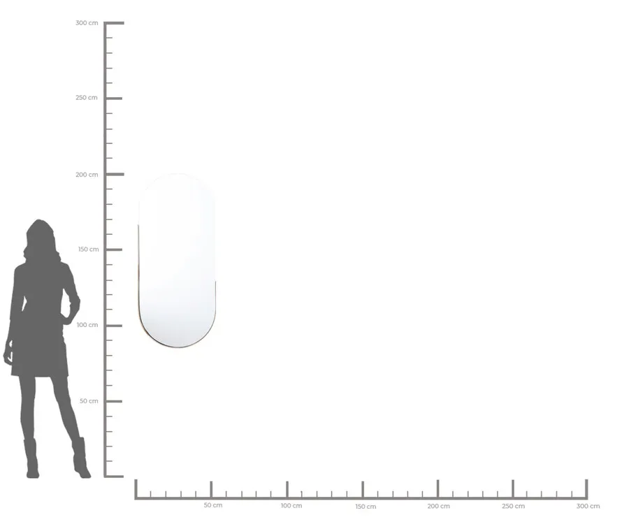 Lustro wiszące HIPSTER OVAL 50x114 - złoty