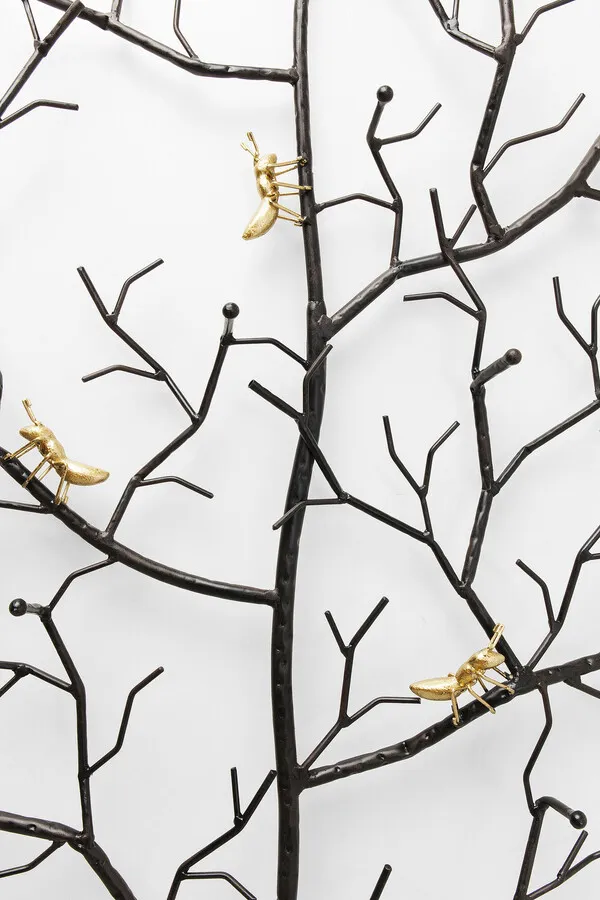 Wieszak ścienny ANTS ON A TREE - czarny