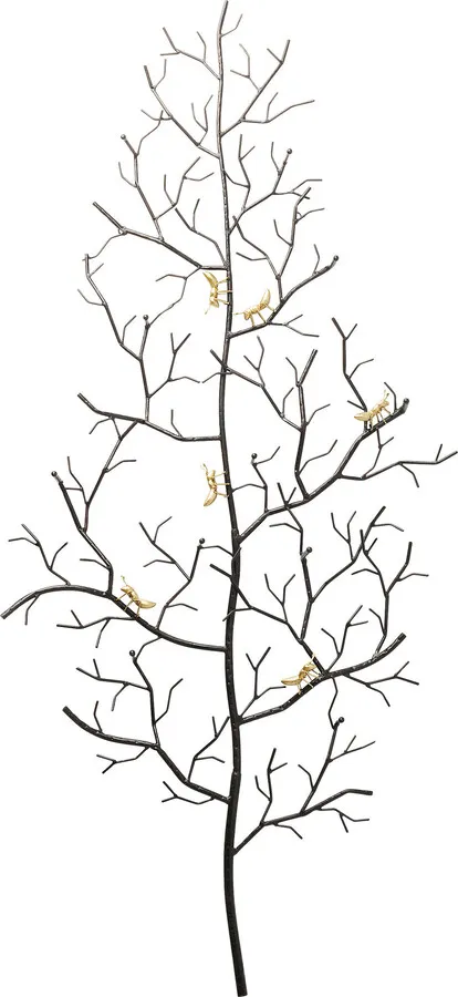 Wieszak ścienny ANTS ON A TREE - czarny