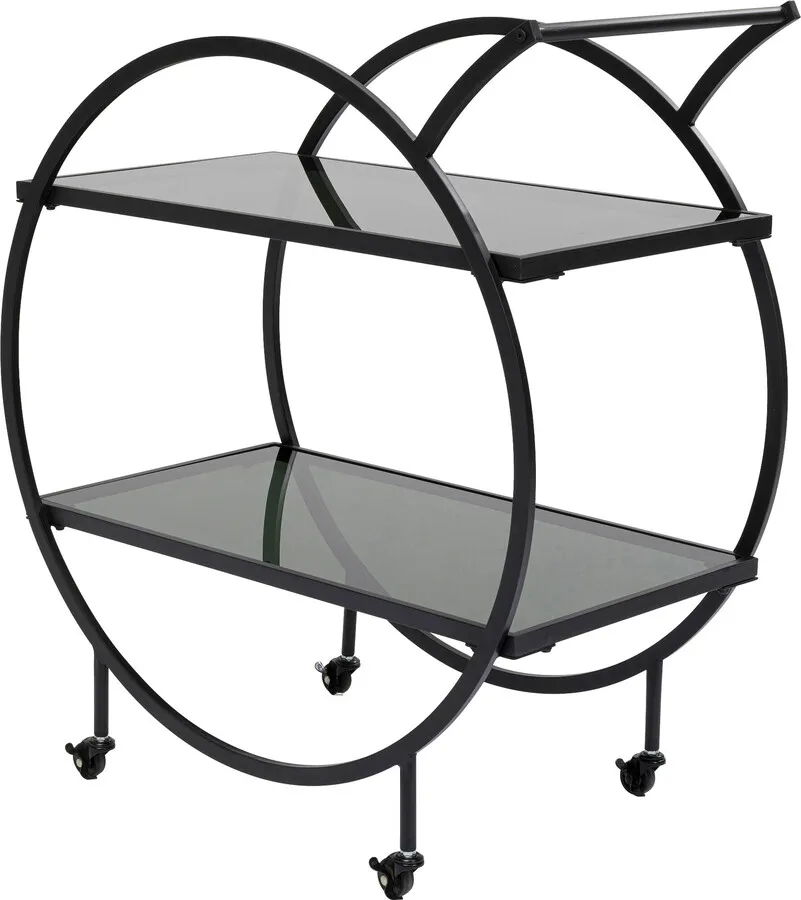 Wózek barowy na kółkach LOFT - czarny