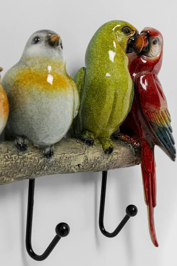 Wieszak ścienny EXOTIC BIRDS - multikolor