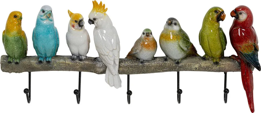 Wieszak ścienny EXOTIC BIRDS - multikolor