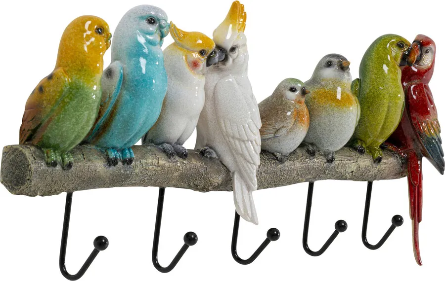 Wieszak ścienny EXOTIC BIRDS - multikolor
