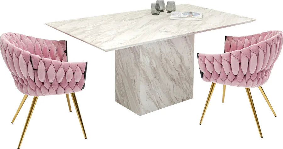 Stół ARTISTICO MARBLE 160x90 - biały