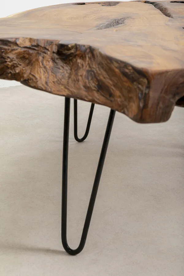 Stolik kawowy ASPEN 100x60 - naturalny/czarny