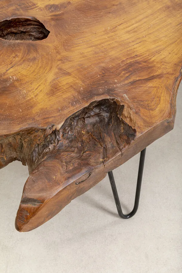 Stolik kawowy ASPEN 100x60 - naturalny/czarny