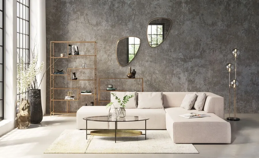 Regał LOFT 115x100 - złoty