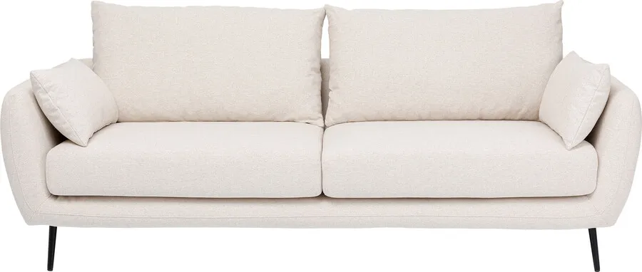 Sofa 3-osobowa AMALFI - kremowy/czarny