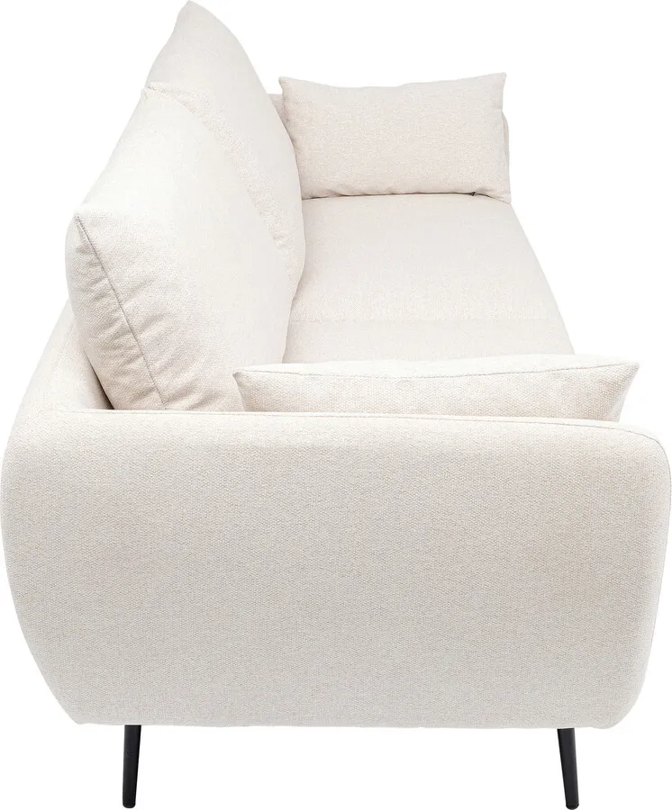Sofa 3-osobowa AMALFI - kremowy/czarny