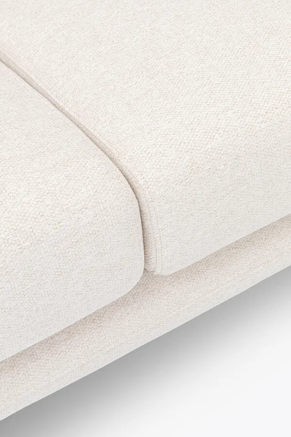 Sofa 3-osobowa AMALFI - kremowy/czarny
