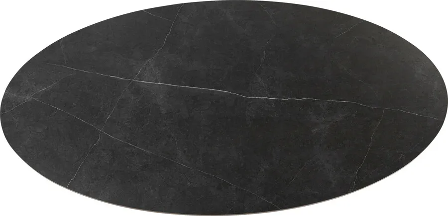 Stół owalny GRANDE POSSIBILITA 220x120 - czarny