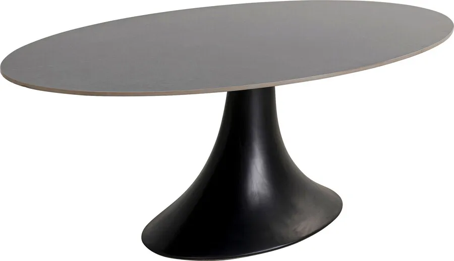 Stół owalny GRANDE POSSIBILITA 220x120 - czarny