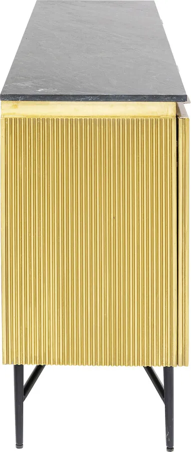 Komoda 4-drzwiowa GOLDIE - złoty/czarny