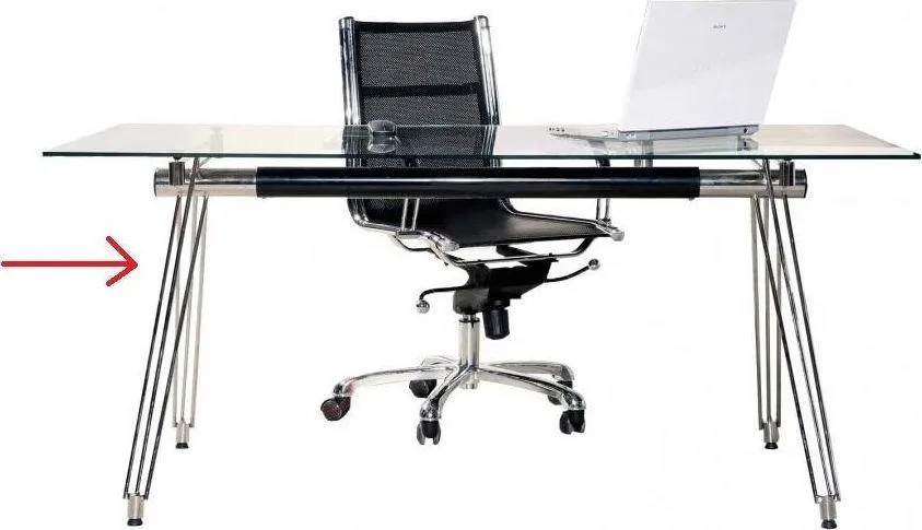 Podstawa biurka OFFICIA BUREAU 115x68 - srebrny