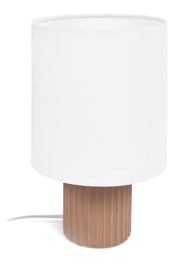 Lampa stołowa ESHE - biały/terakota