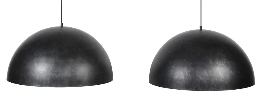 Lampa wisząca 2-punktowa metalowa czarna 142 x 60 cm