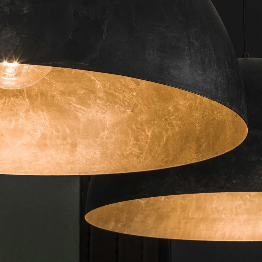 Lampa wisząca 2-punktowa metalowa czarna 142 x 60 cm