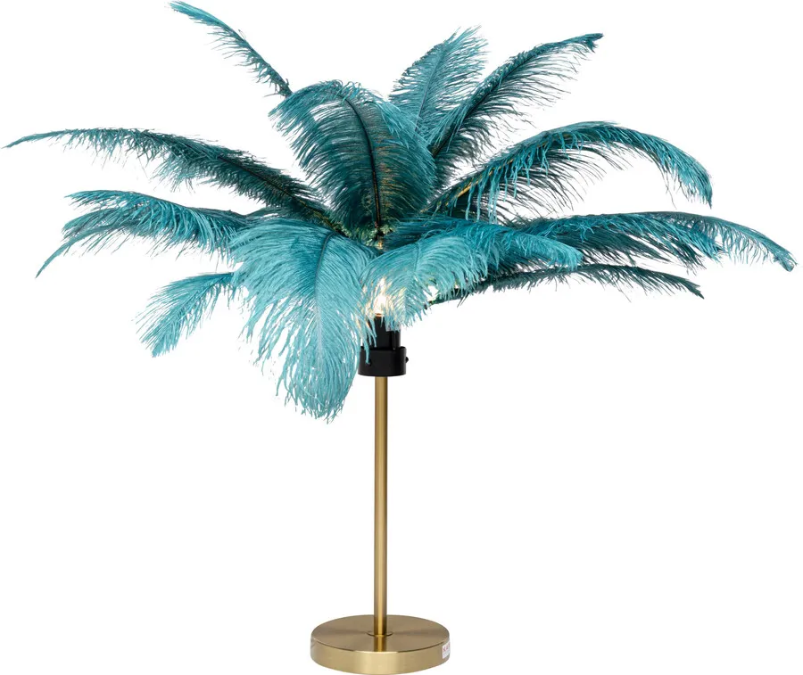 Lampa stołowa FEATHER PALM - zielony/złoty