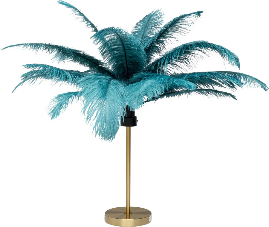 Lampa stołowa FEATHER PALM - zielony/złoty
