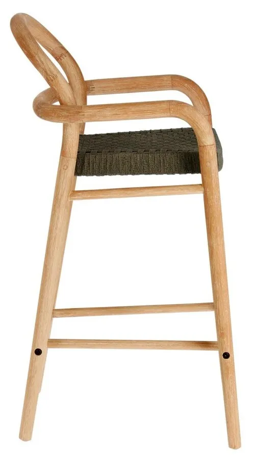 Hoker drewniany SHERYL 69 cm - naturalny/zielony