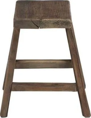 Taboret drewniany SQUARE - brązowy