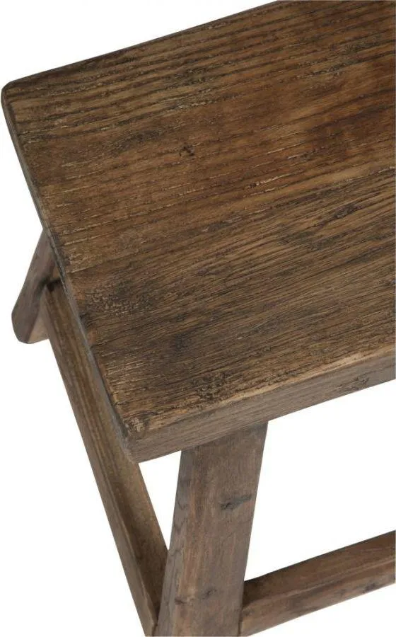 Taboret drewniany SQUARE - brązowy