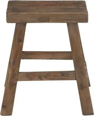 Taboret drewniany SQUARE - brązowy