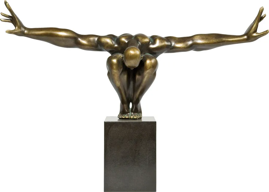 Figurka dekoracyjna ATHLET 75 - brązowy