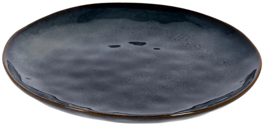 Talerz płaski ceramiczny 28 cm ciemnoniebieski