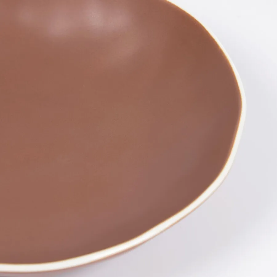 Talerz głęboki ceramiczny brązowy Ø21cm