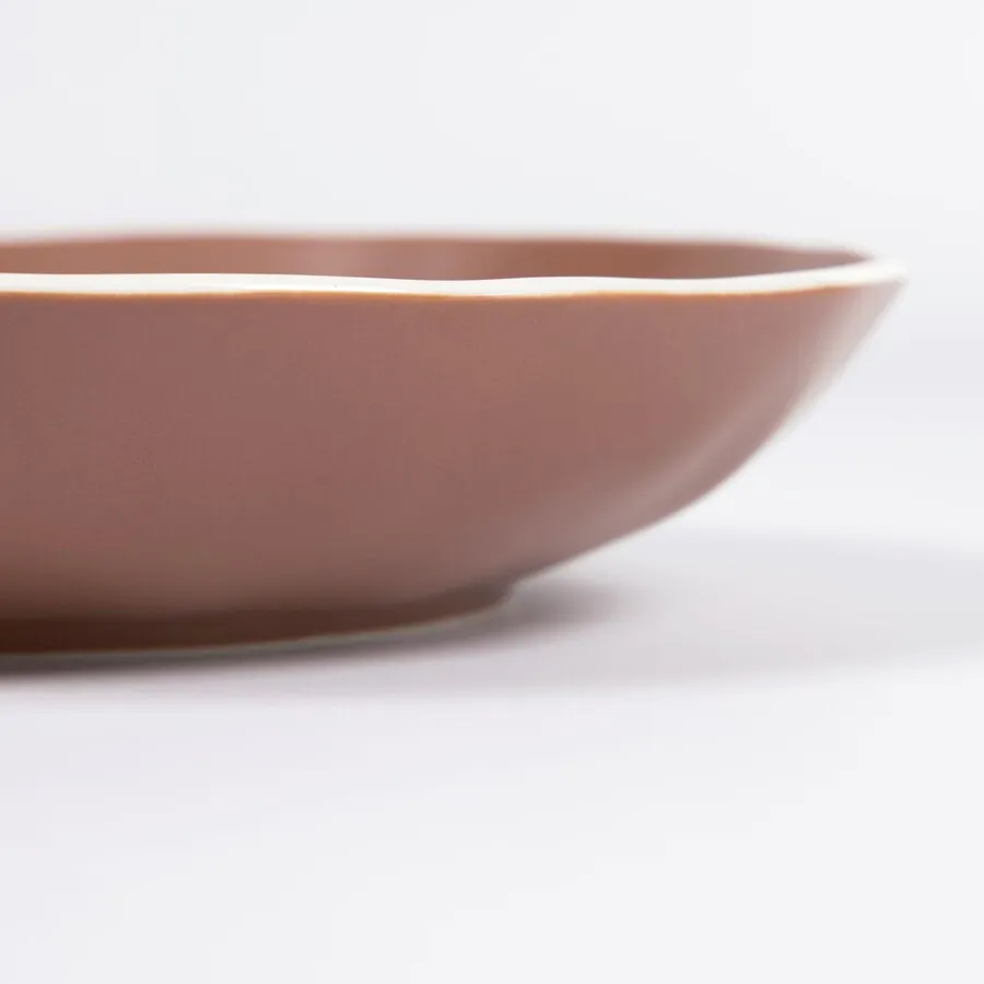 Talerz głęboki ceramiczny brązowy Ø21cm