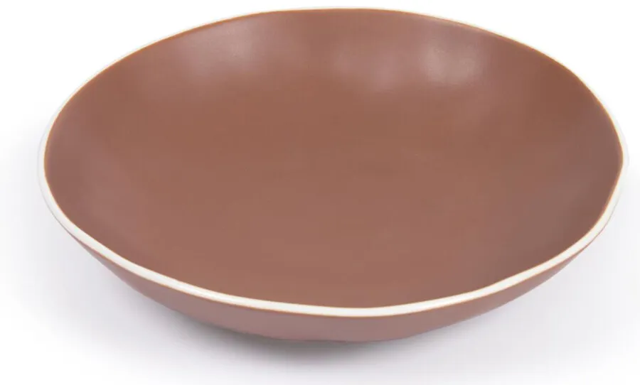 Talerz głęboki ceramiczny brązowy Ø21cm