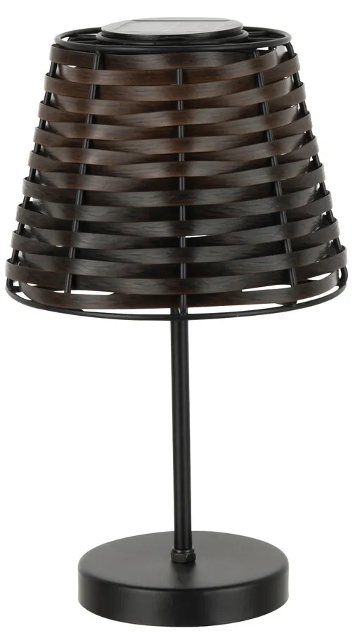 Lampa solarna LED metalowa brązowa Ø19x32 cm