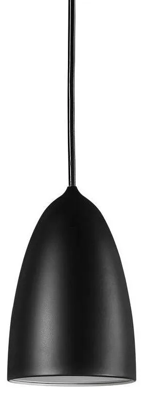 Lampa wisząca metalowa czarna Ø10x15 cm