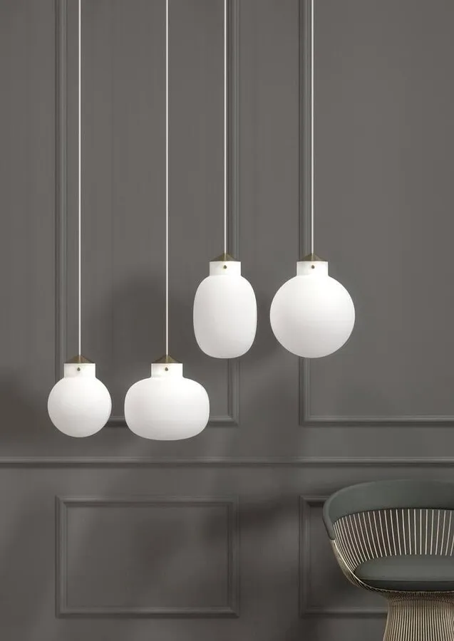Lampa wisząca biało-złota Ø23x29 cm