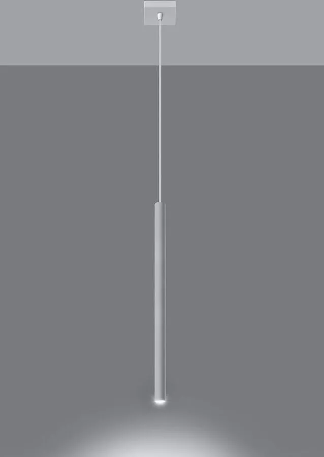 Lampa wisząca punktowa ∅8x100 cm biała