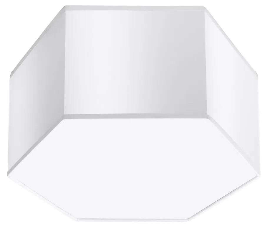 Plafon do salonu biały PVC 31x27x16 cm heksagon
