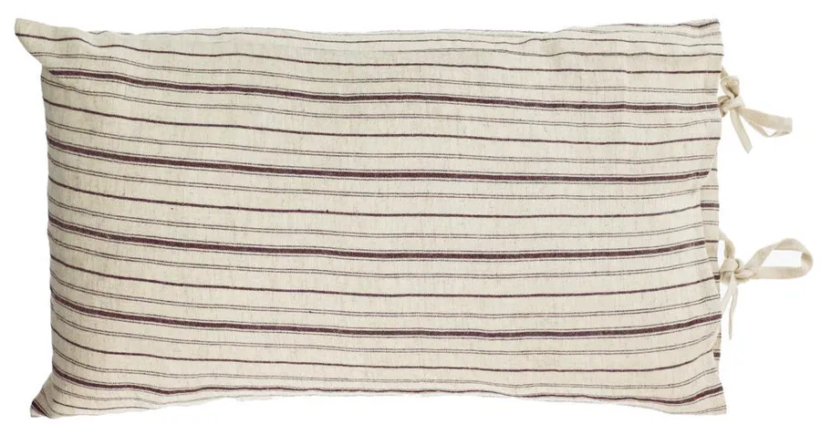 Poszewka lniana beżowa 50x30 cm