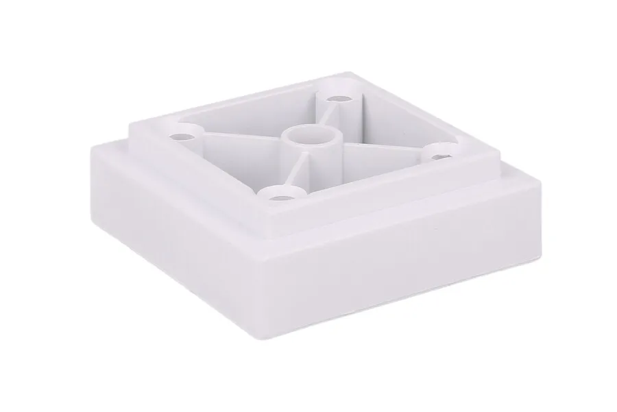 Nóżka kwadratowa 6601 - biały mat / wys. 2 cm