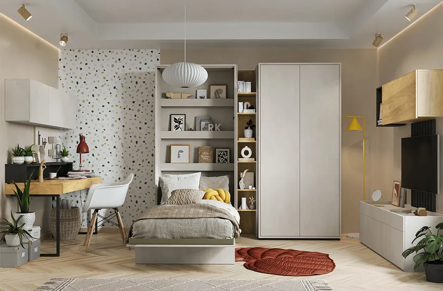 Regał TEEN FLEX TF-03 - silk flou/hikora naturalna