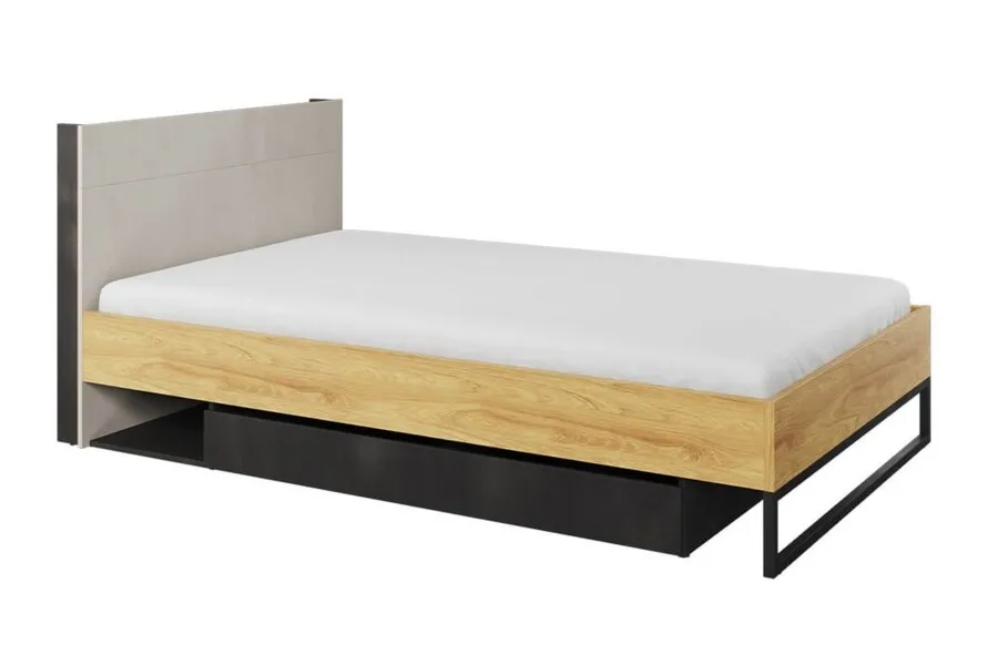 Łóżko TEEN FLEX TF-17 120x200 - hikora naturalna/silk flou
