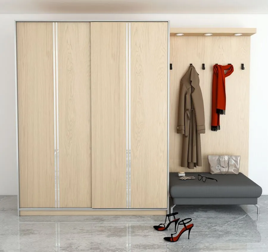 Zestaw MITRA do 2 drzwi przesuwnych - aluminium / dł. 120 cm
