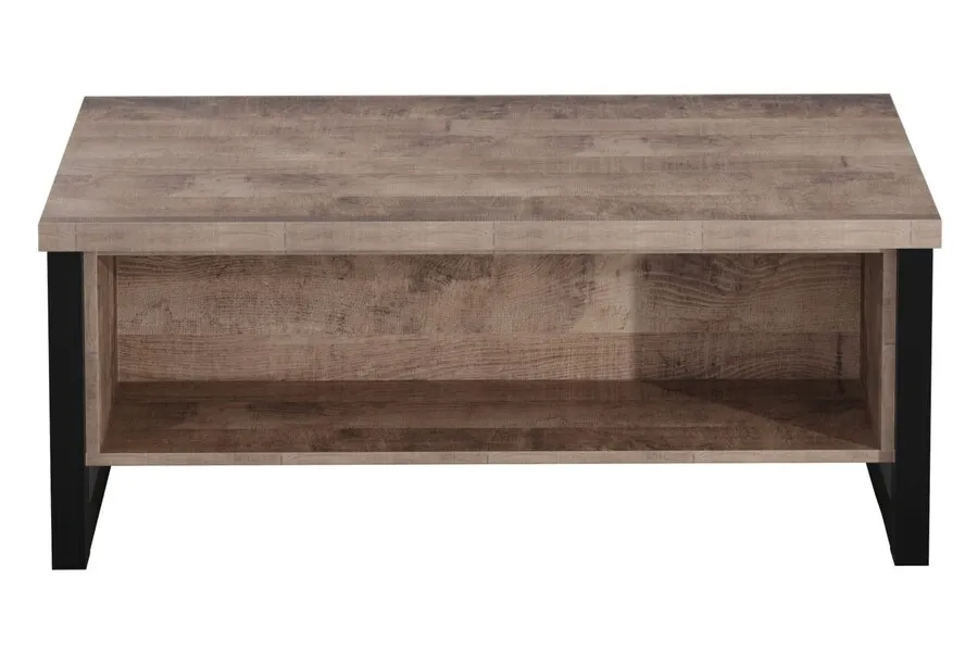 Stolik kawowy EMILE 110x65 - dąb tobacco/czarny