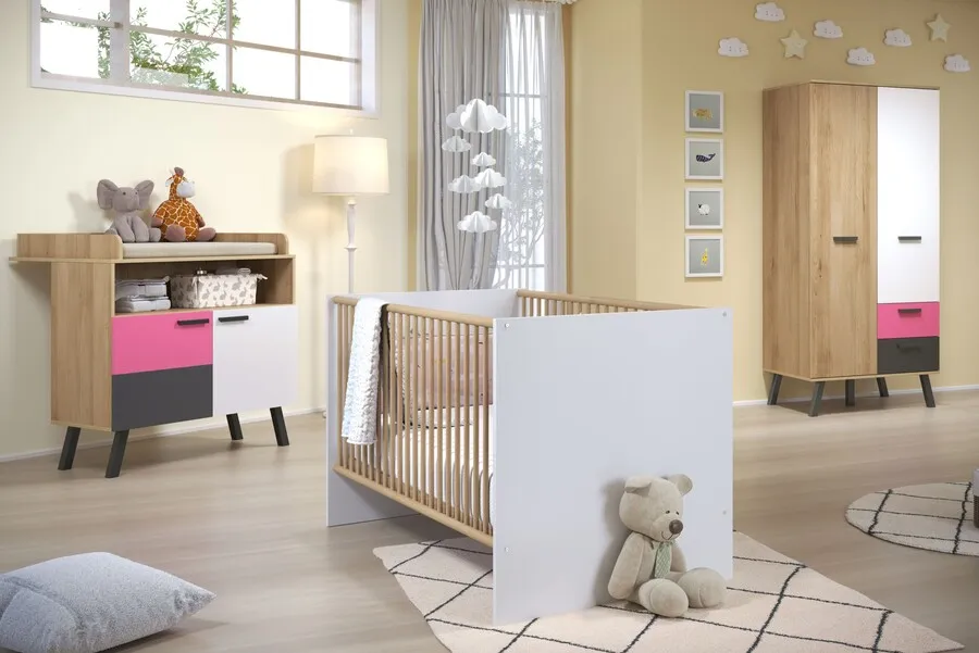 Zestaw mebli dziecięcych MATS BABY 02 - buk bianco/biały