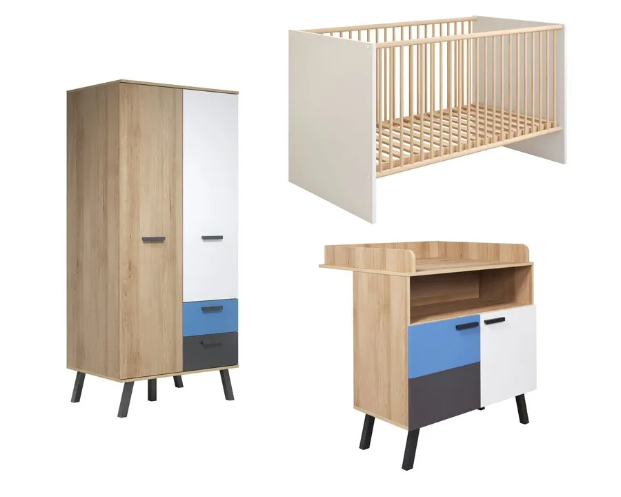 Zestaw mebli dziecięcych MATS BABY 02 - buk bianco/biały