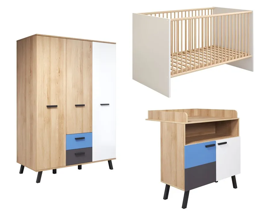 Zestaw mebli dziecięcych MATS BABY 06 - buk bianco/biały