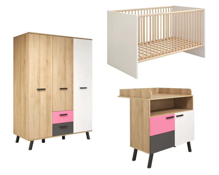 Zestaw mebli dziecięcych MATS BABY 06 - buk bianco/biały