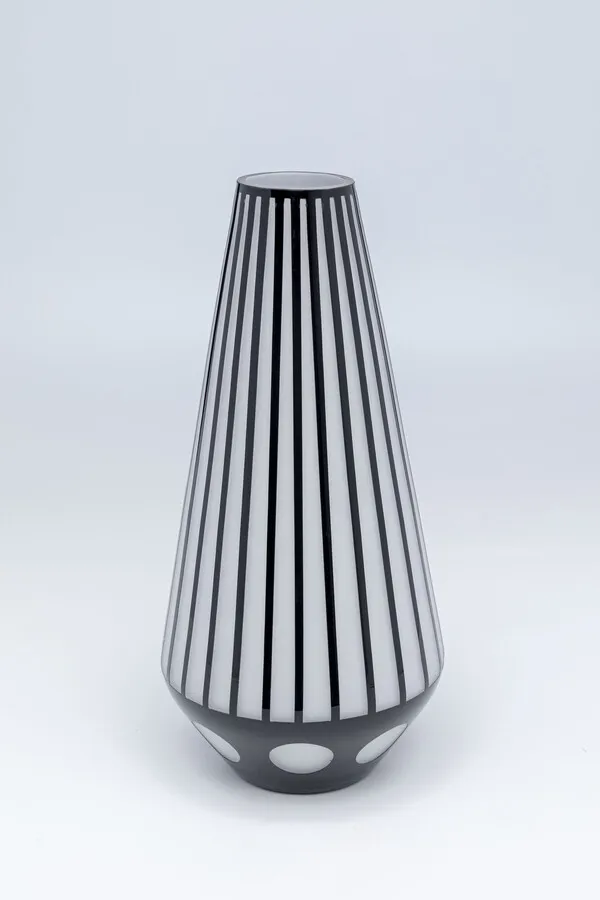 Wazon BRILLAR CYLINDER 44 - biały/czarny