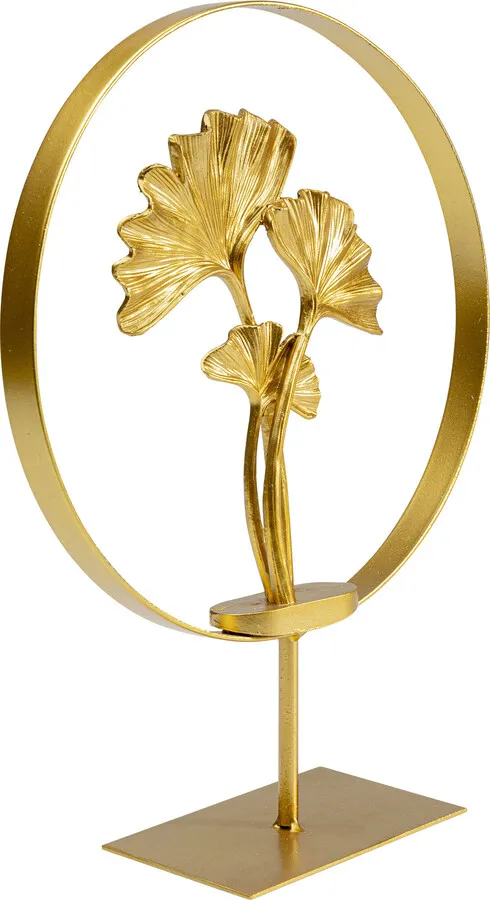 Figurka dekoracyjna GINKGO IN THE CIRCLE - złoty
